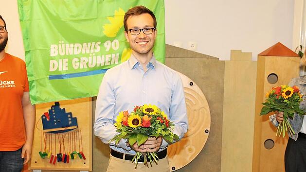 Vorstandssprecher Kevin Kl&uuml;glein (von links), Direktkandidat Johannes Wagner und Listenkandidatin Ina Hofmann Foto: Wolfgang Desombre