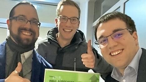 ... ebenso wie die Junge Union. Alexander Allousch, Johannes Wirth und Konrad K&ouml;rner waren am Dienstagabend im Rathaus dabei.