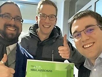 ... ebenso wie die Junge Union. Alexander Allousch, Johannes Wirth und Konrad Körner waren am Dienstagabend im Rathaus dabei.