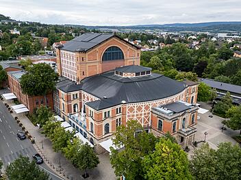 Wasserrohrbruch w&auml;hrend Festspielen in Bayreuther Innenstadt