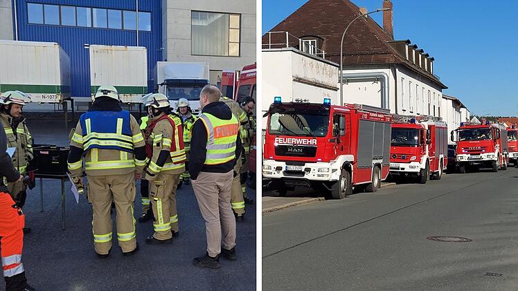 Feuerwehr Bamberg zu ABC-Einsatz alarmiert - austretende Schwefelsäure