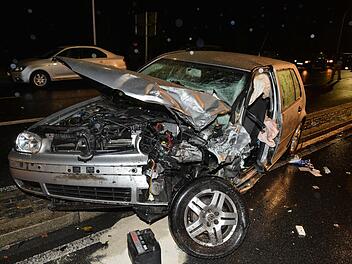 Unfall am Münchner Ring in Bamberg am 16. Oktober 2015 Foto: Ronald Rinklef