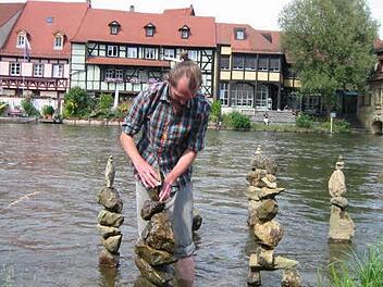 Johannes Haußner an seinem Lieblingsplätzchen - beim Turmbau. Foto: Petra Mayer