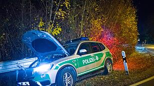 Verfolgungsjagd in Unterfranken: Vier Verletzte und drei Totalschäden