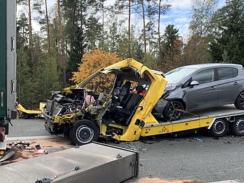 Ein t&ouml;dlicher Unfall hat sich am Mittwochmittag auf der A3 zwischen Erlangen und N&uuml;rnberg ereignet. Foto: NEWS5 / Friedrich