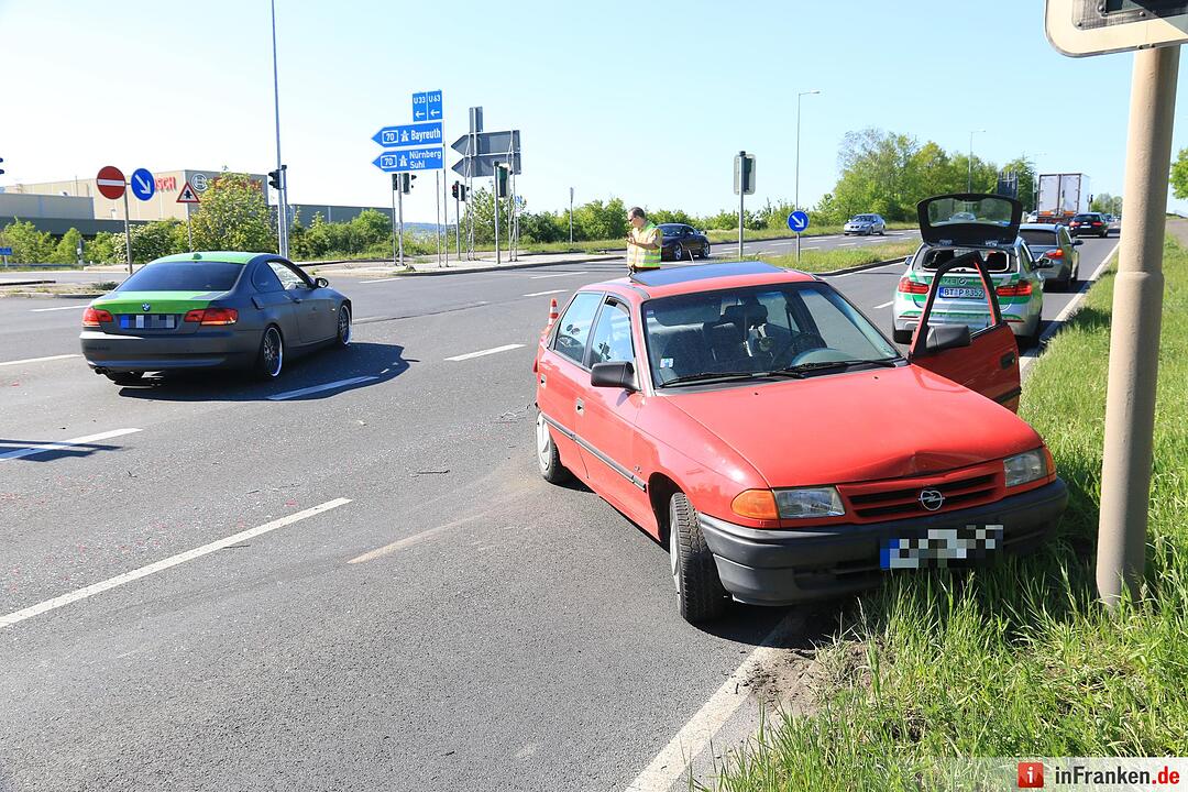 Unfall auf dem Berliner Ring in Bamberg