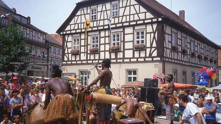 Die Band "Nokokye" spielte am Marktplatz.