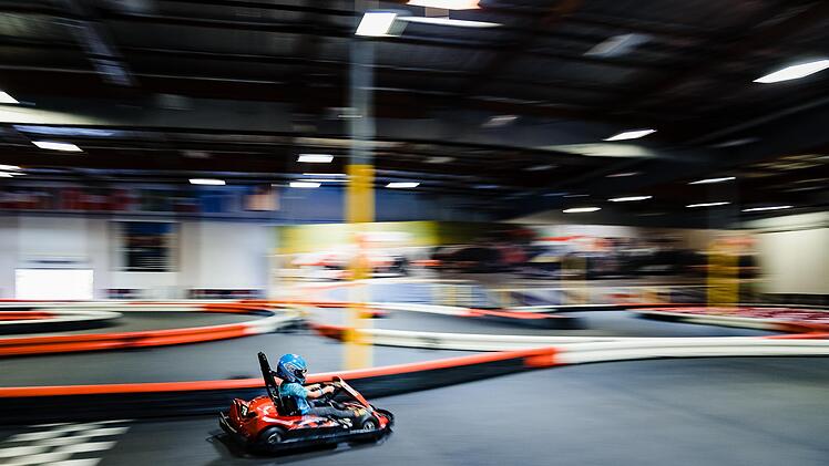 Indoor-Kartbahn.