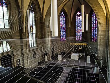 Blick auf Elke Maiers Installation "Der transparente Raum".Foto: Jochen Berger