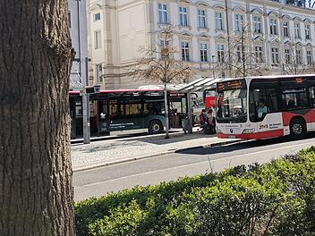ZOB Bamberg, Busse am Zentralen Busbahnhof in der Bamberger Innenstadt, Bus, Stadtbus