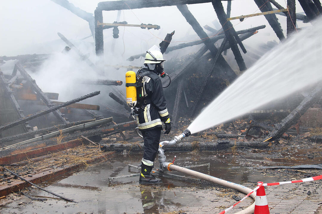 Scheunenbrand im Landkreis Bayreuth