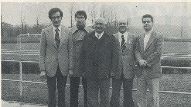Unser Archivbild zeigt die Vorstandschaft der Schiedsrichtergruppe Bad Kissingen im Jahr 1978 mit (von links) Heinz G&ouml;tschel, Heinz Danz, Willi Burger, Karl Kaufmann und Gerd Hartung.SR-Gruppe Bad Kissingen