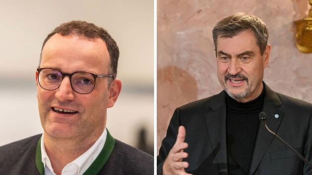 Im Podcast "Zwischen den Zeilen" nahm Markus S&ouml;der (rechts) Jens Spahn in Schutz.