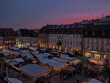 Ab Donnerstag, 23. November,  öffnet der Weihnachtsmarkt in Bamberg seine Pforten. Die Polizei will wieder Präsenz zeigen, verzichtet aber ansonsten auf Sperren. Foto: Stadt Bamberg