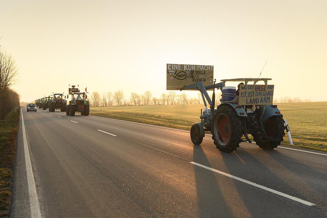 Bauerndemo... auf dem Weg nach N&uuml;rnberg