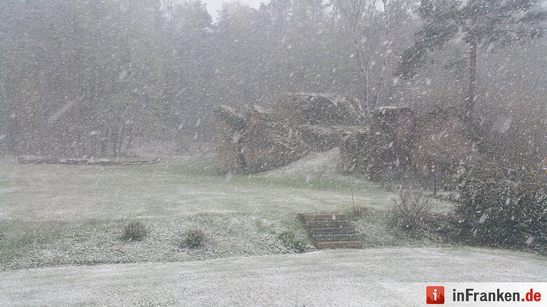 Winter im April 2016 in Franken