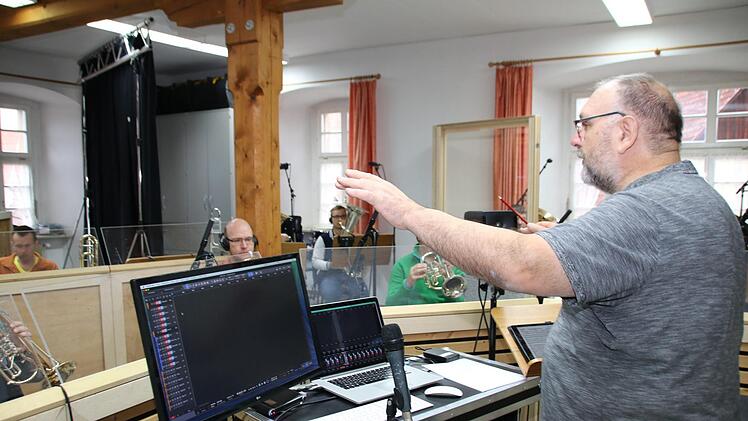 Bei den Aufnahmen in der Zehntscheune Thomas Malz