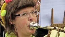Der Ebensfelder Musikverein schritt mit voran.