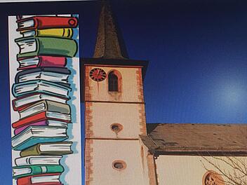 Das Projekt "Büchertürme", eine Leseaktion für alle Grundschulen, ist nur eine von vielen Ideen des Aschaher Büchereiteams. Fotomontage v Barbara Seufert