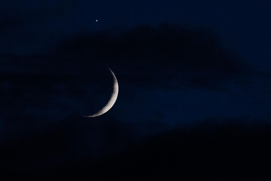 Mond und Venus