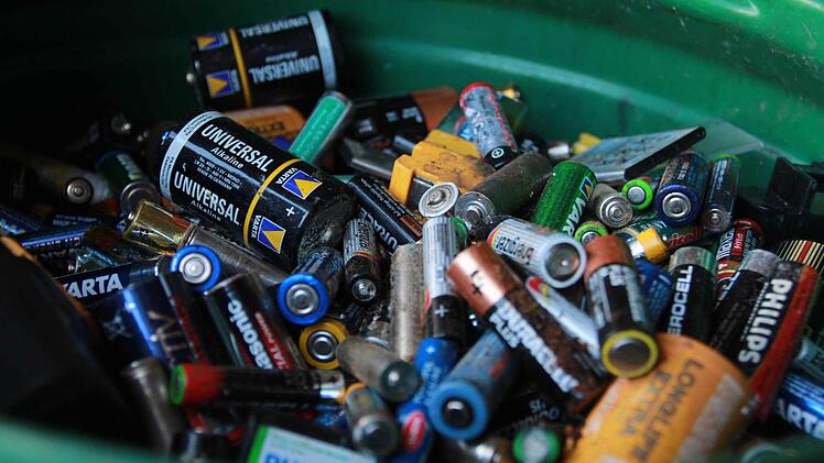 Im Eimer: Haushaltsbatterien. Foto: Carmen Schmitt