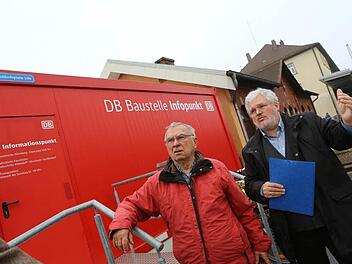 Otwin Schneider und Robert Scholz kritisieren die Bahn für ihre Informationspolitik und für nicht gehaltene Zusagen. Foto: Barbara Herbst