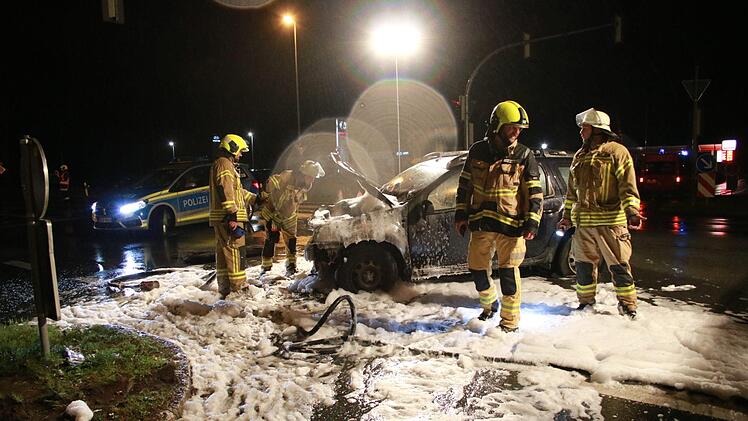 Unfall auf der B 303 an der Kreuzung Neuenmarkt/Wirsberg. Foto: Jürgen Gärtner