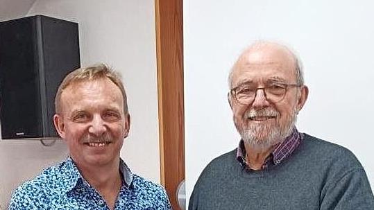 1. Vorsitzender Peter Binsteiner (links) und Kirchenpfleger Winfried Albert