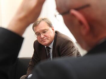 Wollen Bambergs Krankenhauslandschaft umkrempeln: OB Andreas Starke (SPD) und Landrat Günther Denzler (CSU). Foto: Michael Gründel