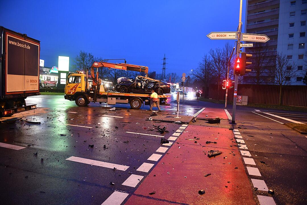 Schwerer Unfall auf dem Berliner Ring in Bamberg