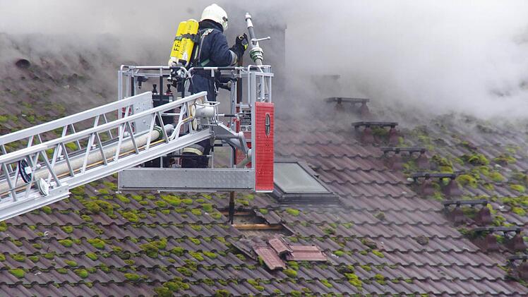 Brand in Windheim. Foto: Marco Meißner