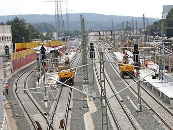 Die erste Hälfte des Forchheimer Bahnhofes ist bereits fertiggestellt.  Foto: Josef Hofbauer