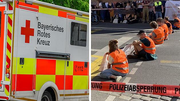 Bamberg: Notfall w&auml;hrend Klimakleber-Blockade - Rettungswagen kommt fast zu sp&auml;t