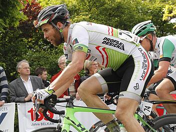 Der Altenkunstadter Grischa Janorschke zeigte sich zu Beginn des Rennen vorne, wurde aber auf dem Schlussanstieg klar distanziert. Foto: Roth