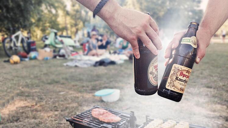 Die Jahnwiese ist bei gutem Wetter der Treffpunkt zum öffentlichen Grillen in Bamberg. Foto: Anna Lienhardt