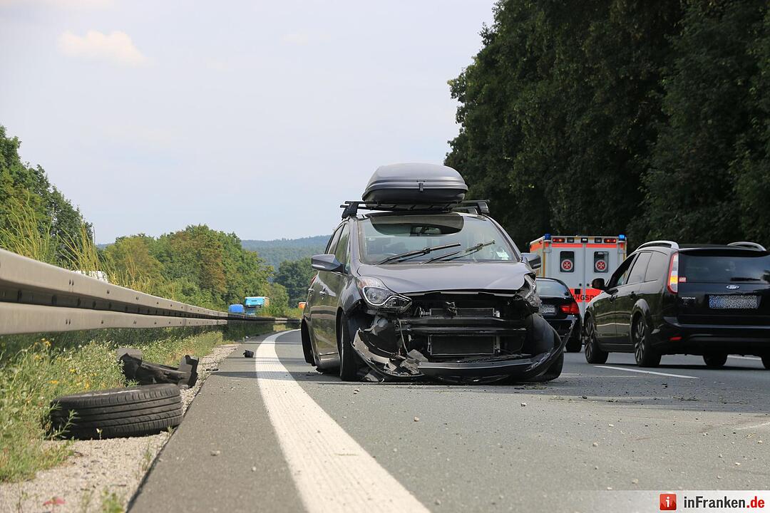 Unfall auf der A3 bei Schlüsselfeld