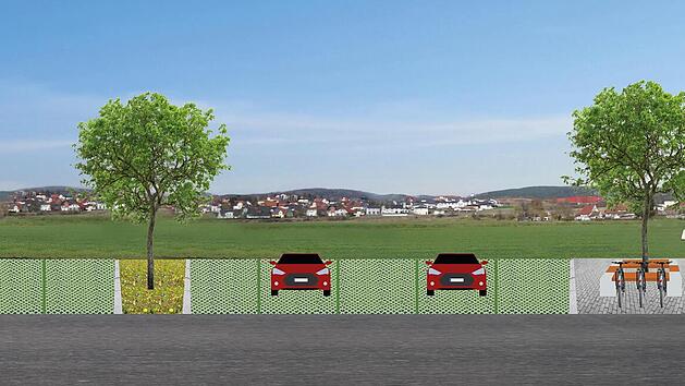 40 Parkpl&auml;tze und zwei Wohnmobilstellpl&auml;tze soll der neu gestaltete Parkplatz bieten.