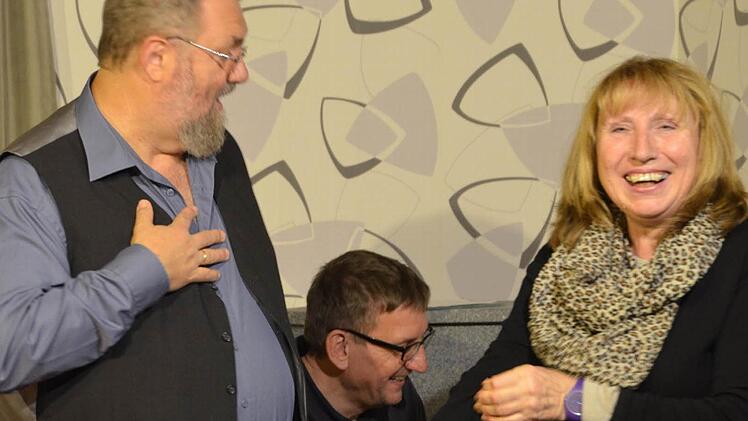 Von Anfang an dabei ist Ingrid Erhardt. Mit im Bild (von links) Joachim Rabold und Dietmar Hofmann.