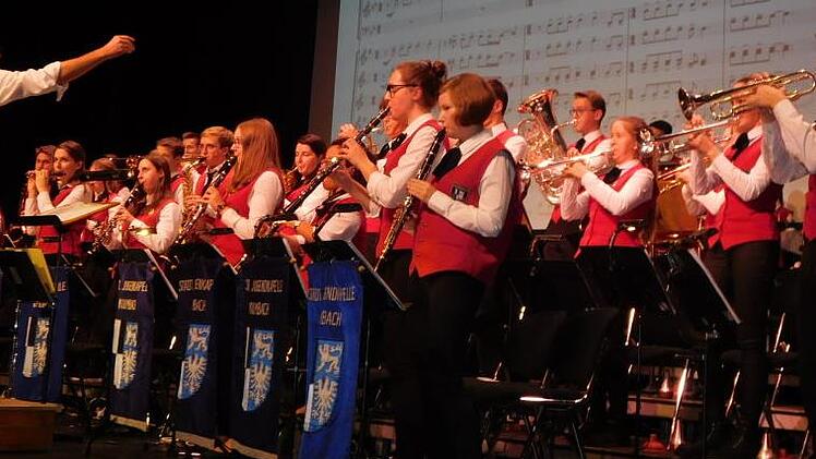 Die Städtische Jugendkapelle Kulmbach präsentierte sich bei ihrem Jahresschlusskonzert in der Stadthalle in absoluter Bestform. Foto: Horst Wunner