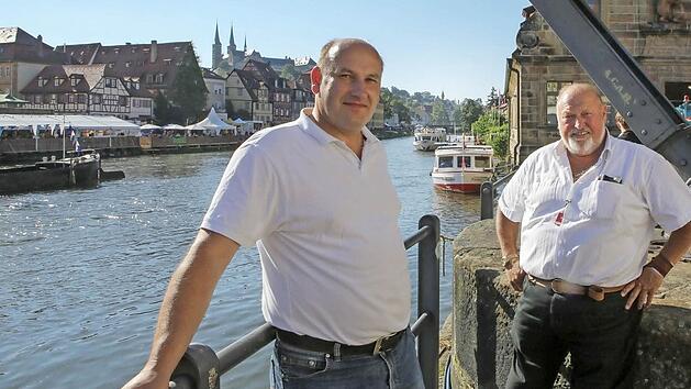 Sind nicht einverstanden mit dem, was Michael Stoschek gesagt hat: Markus Kropf (links) gehört nämlich die Personenschifffahrt GmbH, Josef Kropf, den Stoschek kritisierte, ist dagegen der Vorsitzende der Schiffer- und Fischerzunft.  Foto: RiegerPress