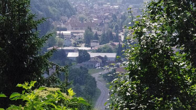 Blick vom Geopfad hinab auf Wallenfels. Foto: Marco Meißner