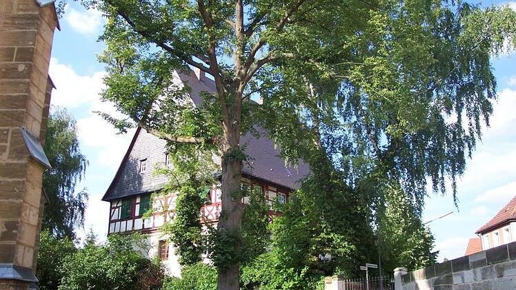 Das "Obere Schloss" in Küps wird die Gemeinde zusammen mit der Eigentümerin sanieren. In der Remise soll nun ein kleines Museum entstehen. Das Bild zeigt den Hauptteil des Schlosses, den die Beisitzerin bewohnen wird. Foto: Veronika Schadeck