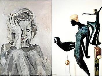 Zeichnungen von Jochen Vollmond und Kleinplastiken von Ulrich Zuehlke sind ab 7. Februar im Pop-up-Store Kreativ-Sinn in der Br&uuml;ckenauer Ludwigstra&szlig;e 44 zu sehen.