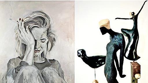 Zeichnungen von Jochen Vollmond und Kleinplastiken von Ulrich Zuehlke sind ab 7. Februar im Pop-up-Store Kreativ-Sinn in der Br&uuml;ckenauer Ludwigstra&szlig;e 44 zu sehen.