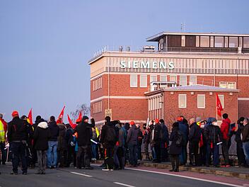 Siemens - Protest in N&uuml;rnberg der IG-Metall