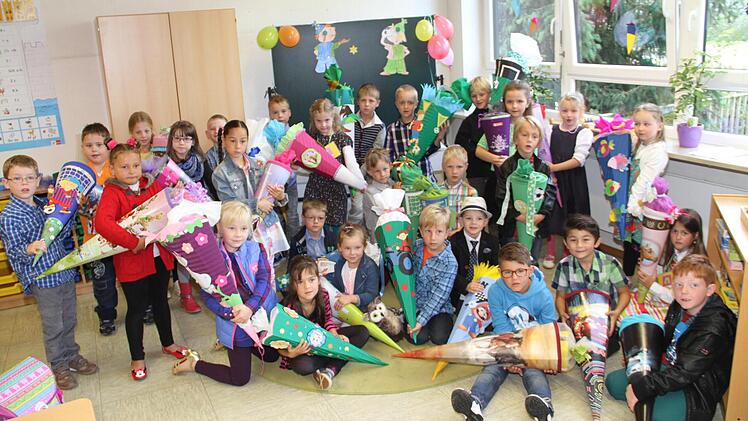 Die Ebensfelder Klasse 1b mit Lehrerin Sandra Roensch