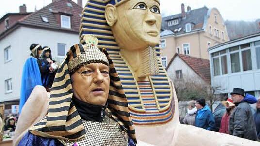 Mystischer Blick: Ein Pharao aus Schlüchtern mit Sphynx.