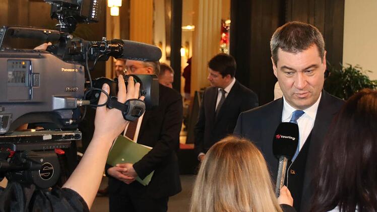 Finanzminister Markus Söder kam am 21. Dezember persönlich nach Bad Kissingen, um seinen "Masterplan" für Bad Kissingen vorzustellen. An den Details wird aktuell gearbeitet. Foto: Ralf Ruppert