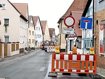 Die Hintere Gasse ist bis Freitag gesperrt. Foto: Richard Sänger