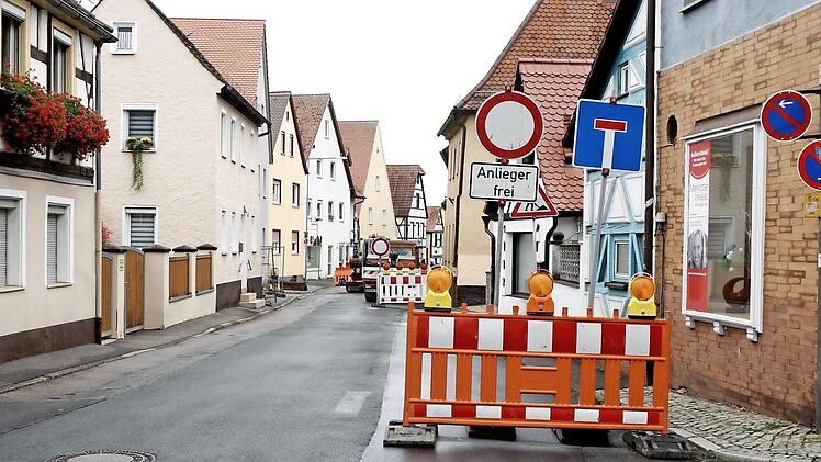 Die Hintere Gasse ist bis Freitag gesperrt. Foto: Richard Sänger